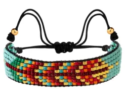 Bransoletka z elementami z żółtego złota i koralikami