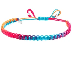 Bransoletka z elementami srebra z efektem Tie Dye