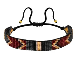 Bransoletka z elementami z żółtego złota i koralikami