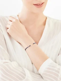 Bransoletka z elementami z żółtego złota i diamentem - nieskończoność - 0,004 ct - próba 375