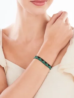 Bransoletka z elementami z żółtego złota i koralikami