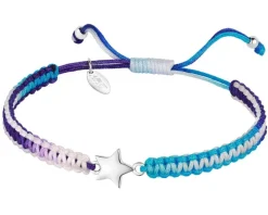 Bransoletka z elementami srebra z efektem Tie Dye - gwiazda