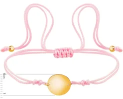 Bransoletka z elementami z żółtego złota - koło