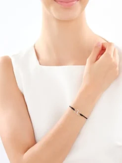 Bransoletka z elementami srebra - koła