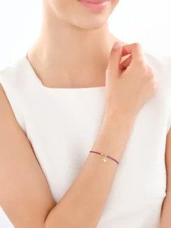 Bransoletka z elementami srebra - koniczyna