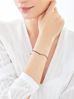 Bransoletka z elementami z żółtego złota - serce