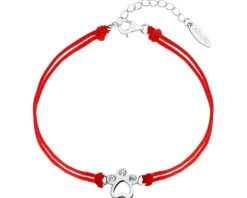 Bransoletka z elementami srebra i cyrkoniami - łapka