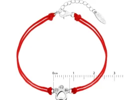 Bransoletka z elementami srebra i cyrkoniami - łapka