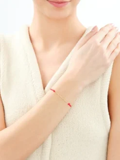 Bransoletka z elementami z żółtego złota