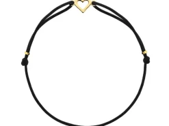 Bransoletka z elementami z żółtego złota - serce