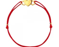 Bransoletka z elementami z żółtego złota - serca