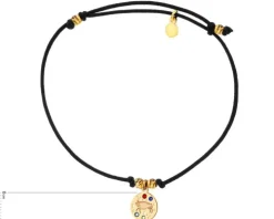 Bransoletka z elementami srebra i szkłem - Byk