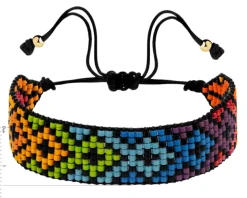 Bransoletka z elementami z żółtego złota i koralikami