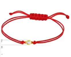 Bransoletka z elementami żółtego i białego złota i diamentem - 0,007 ct - próba 375