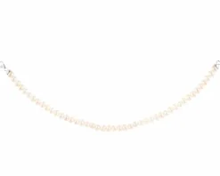 Bransoletka z elementami z białego złota - perły