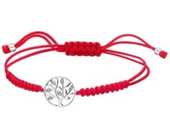 Bransoletka z elementami białego złota i diamentami - drzewko - 0,01 ct - próba 585