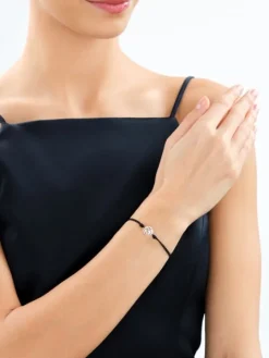 Bransoletka z elementami srebra - samoloty, kula ziemska