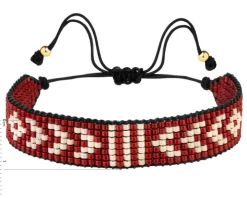 Bransoletka z elementami z żółtego złota i koralikami