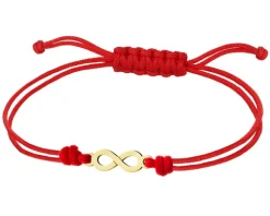 Bransoletka z elementem z żółtego złota - nieskończoność