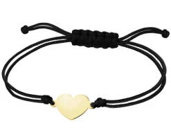 Bransoletka z elementem z żółtego złota - serce