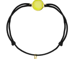 Bransoletka z emalią i elementami z żółtego złota - piłka tenisowa