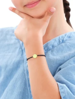 Bransoletka z emalią i elementami z żółtego złota - piłka tenisowa