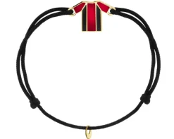 Bransoletka z emalią i elementami z żółtego złota - koszulka piłkarska