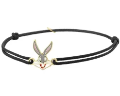 Bransoletka z emalią i  elementami z żółtego złota - Looney Tunes, Bugs Bunny, Warner Bros. Discovery