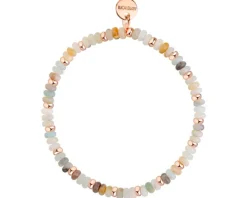 Bransoletka z mosiądzu pozłacana z amazonitami