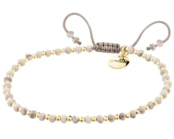 Bransoletka z mosiądzu pozłacana z howlitami