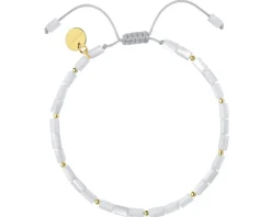 Bransoletka z mosiądzu pozłacana z masą perłową