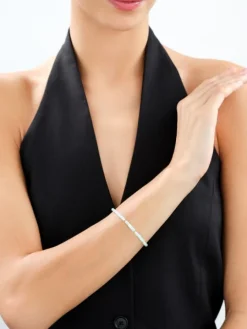 Bransoletka z mosiądzu pozłacana z masą perłową