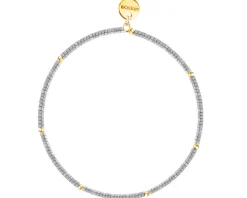 Bransoletka z mosiądzu pozłacana z hematytami