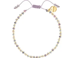 Bransoletka z mosiądzu pozłacana z fluorytami