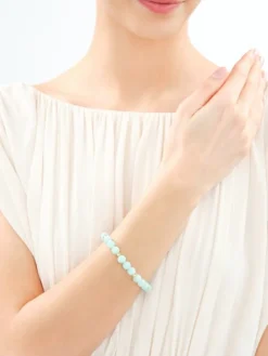 Bransoletka z mosiądzu pozłacana z kwarcami