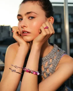 Bransoletka z mosiądzu pozłacana z agatami