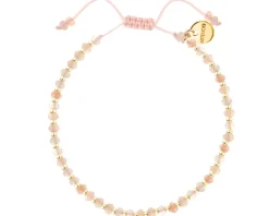 Bransoletka z mosiądzu pozłacana z kamieniami księżycowymi