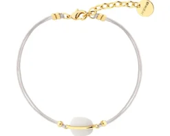 Bransoletka z mosiądzu pozłacana z muszlą