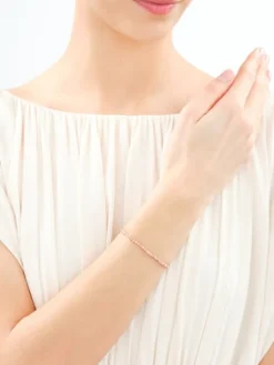 Bransoletka z mosiądzu pozłacana z rodochrozytami