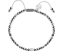 Bransoletka z mosiądzu rodowana z cyrkoniami i szklanymi detalami