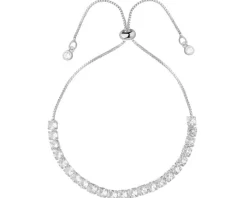 Bransoletka z mosiądzu rodowana z cyrkoniami