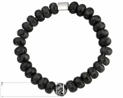 Bransoletka z mosiądzu rodowana z labradorytami