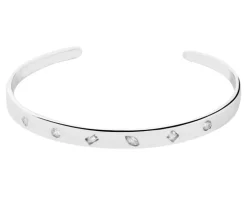 Bransoletka z mosiądzu rodowana z cyrkoniami