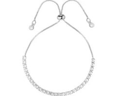 Bransoletka z mosiądzu rodowana z cyrkoniami