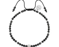 Bransoletka z mosiądzu rodowana z cyrkoniami i spinelami