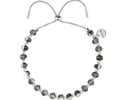 Bransoletka z mosiądzu rodowana ze szklanymi detalami