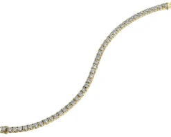 Bransoletka z żółtego i białego złota z brylantami - 18 cm - 2,52 ct - próba 585