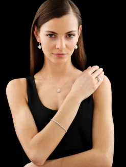 Bransoletka z żółtego i białego złota z brylantami - 18 cm - 1,10 ct - próba 585