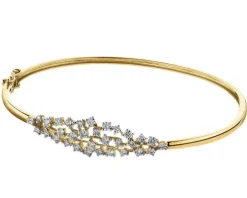 Bransoletka z żółtego złota z brylantami - 1,15 ct - próba 585