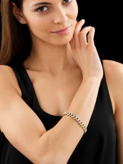 Bransoletka z żółtego złota z diamentami - 18 cm - 2,02 ct - próba 585